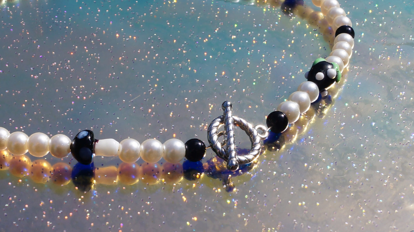 Black Shrooms & Berries Necklace