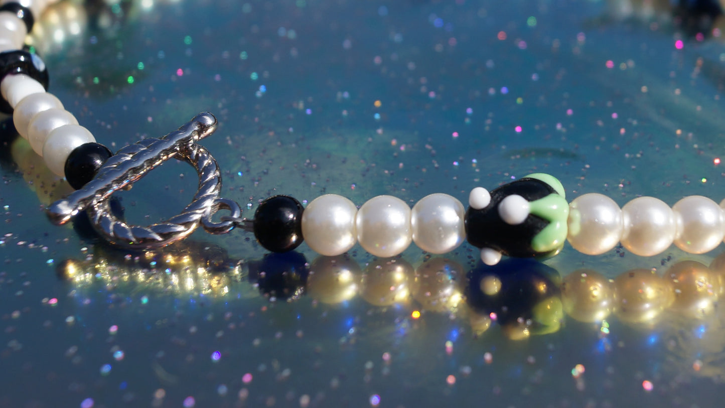 Black Shrooms & Berries Necklace