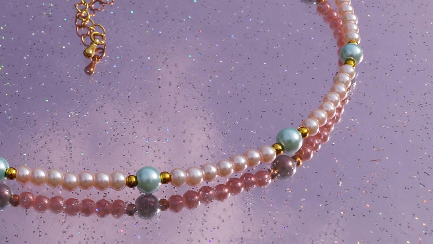 Pink Halo Necklace
