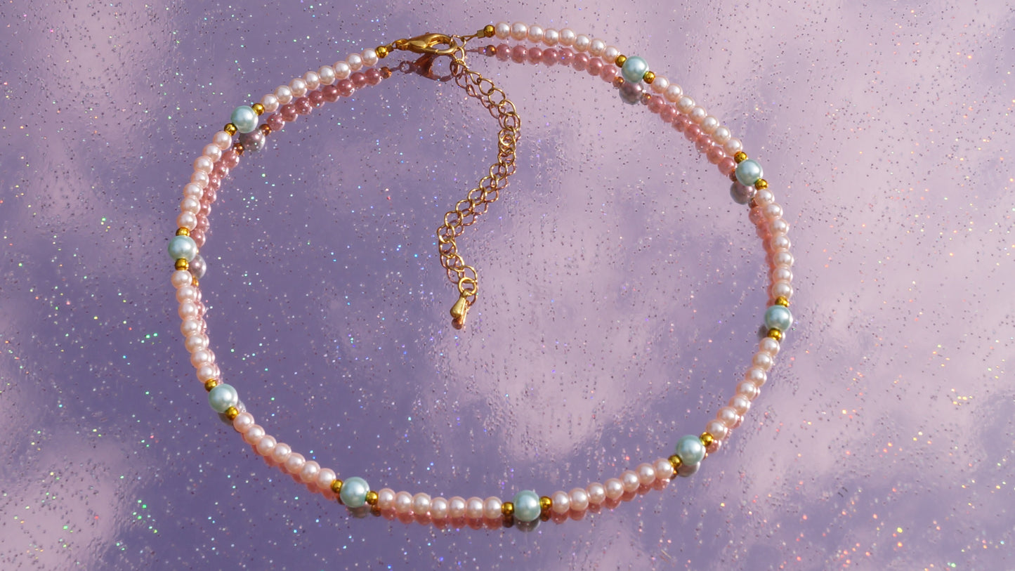 Pink Halo Necklace