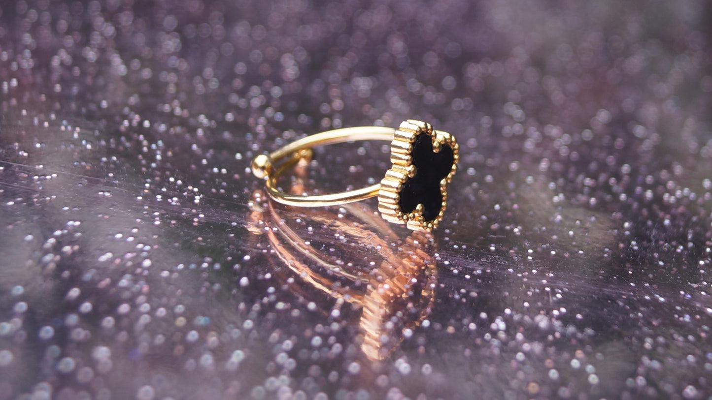 Black Clover Style Gold Ring