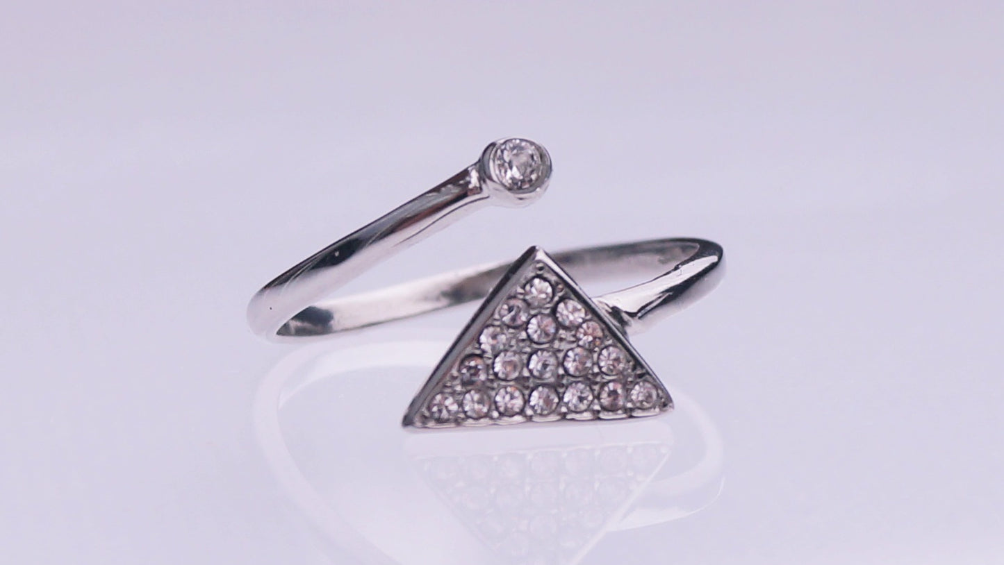 Silver Zirconia Arrow Ring