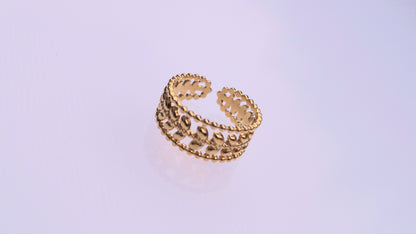 Gold Leaf Textured Ring