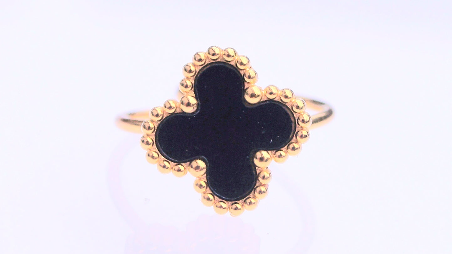 Black Clover Style Gold Ring