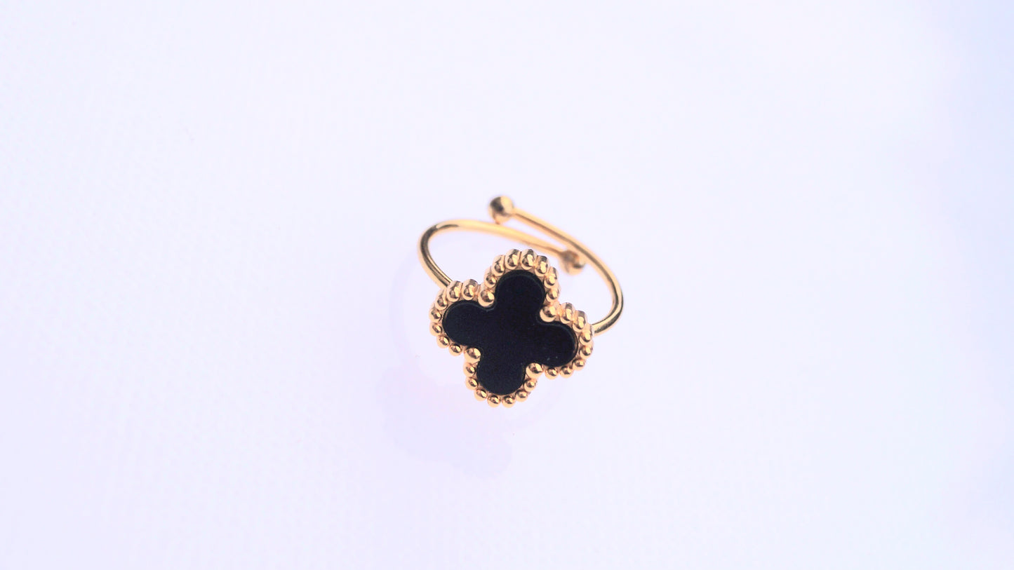 Black Clover Style Gold Ring