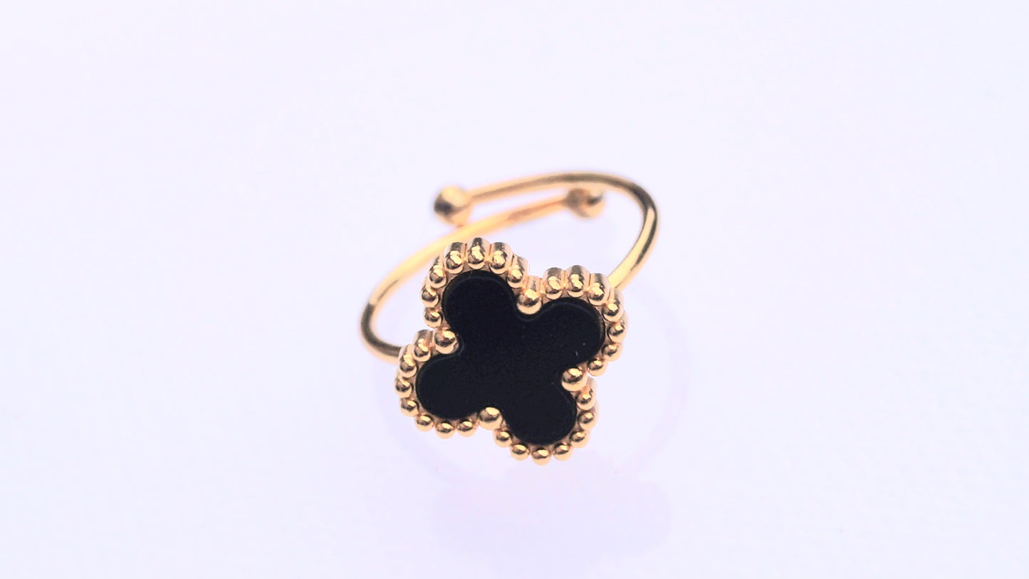 Black Clover Style Gold Ring