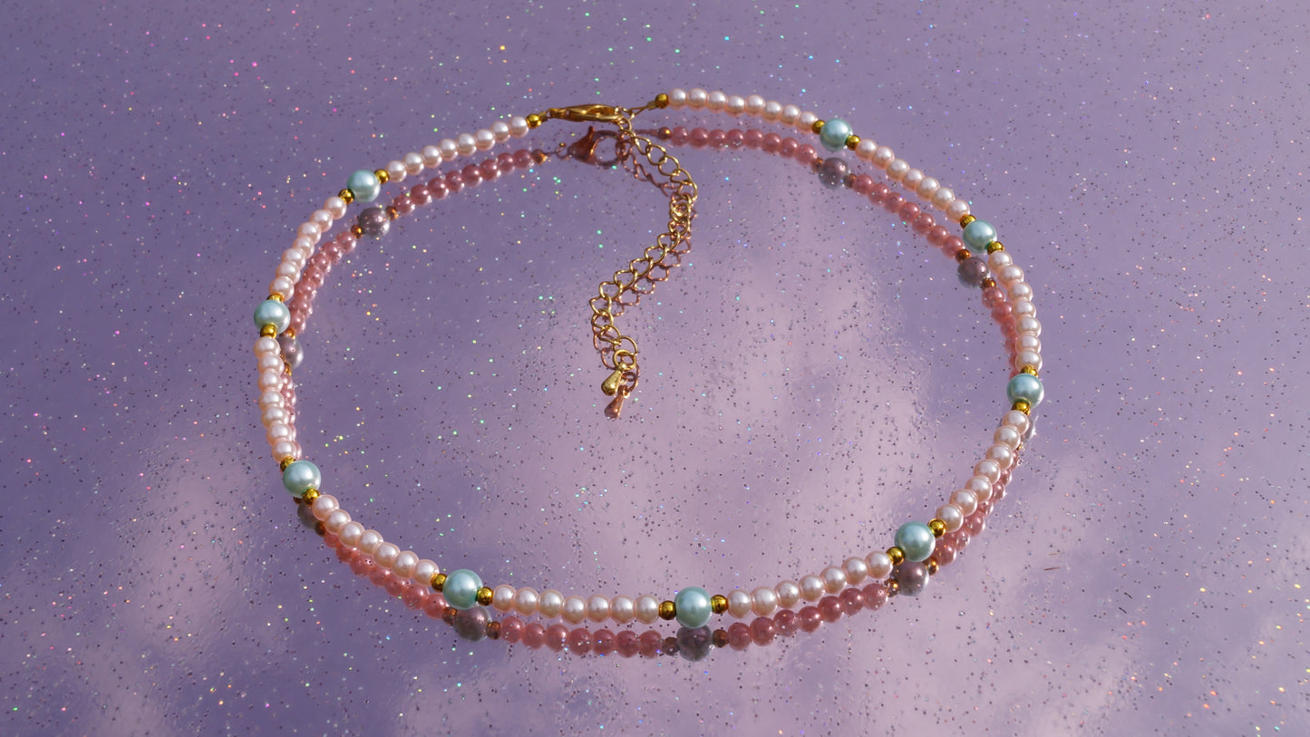 Pink Halo Necklace